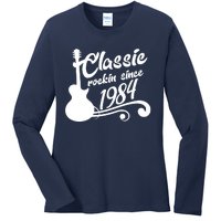 40th Birthday Classic Rockin Since 1984 Ladies Long Sleeve Shirt