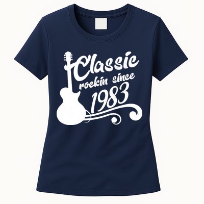 40th Birthday Classic Rockin Since 1983 Womens T-Shirt