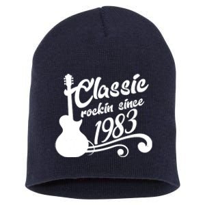 40th Birthday Classic Rockin Since 1983 Short Acrylic Beanie