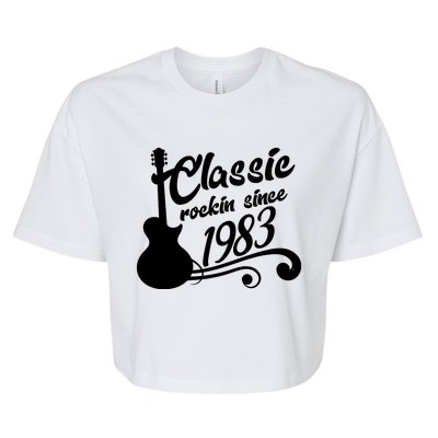 40th Birthday Classic Rockin Since 1983 Bella+Canvas Jersey Crop Tee