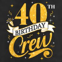 40th Birthday Crew 40th Bday Party Squad Friends Crown Funny 11oz C Handle Ceramic Mug