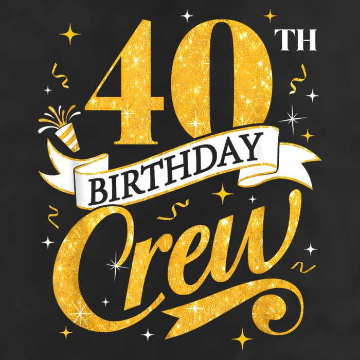 40th Birthday Crew 40th Bday Party Squad Friends Crown Funny 11oz C Handle Ceramic Mug
