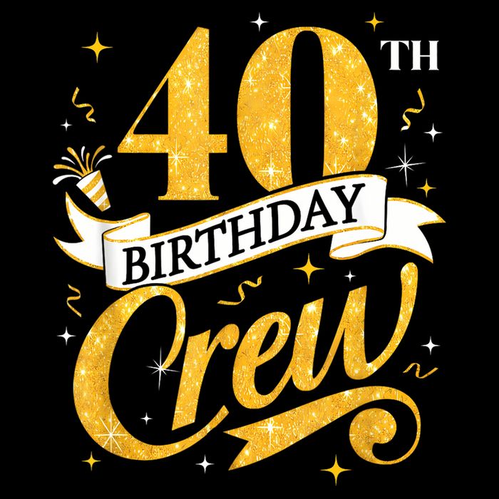 40th Birthday Crew 40th Bday Party Squad Friends Crown Funny Bag