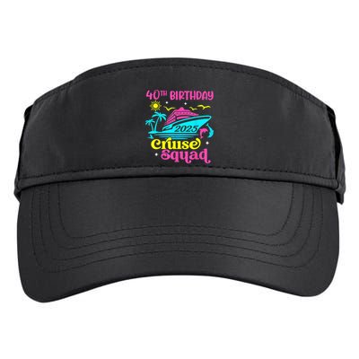 40th Birthday Cruise Squad 2025 Vacation Travel Ship Trip Adult Drive Performance Visor