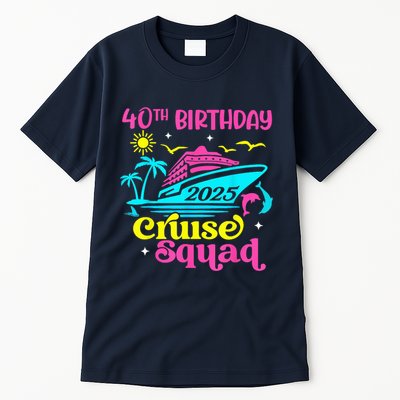 40th Birthday Cruise Squad 2025 Vacation Travel Ship Trip Tall T-Shirt