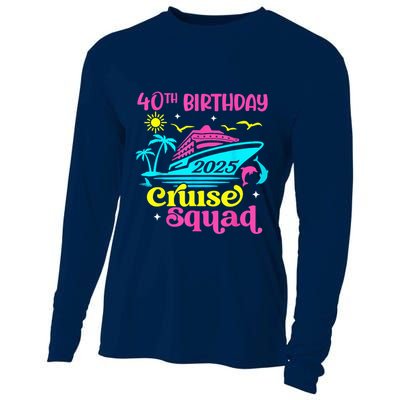 40th Birthday Cruise Squad 2025 Vacation Travel Ship Trip Cooling Performance Long Sleeve Crew
