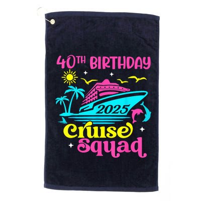 40th Birthday Cruise Squad 2025 Vacation Travel Ship Trip Golf Towel