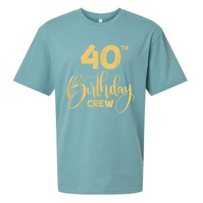 40th Birthday Crew for Gifts Birthday Party Group Family Sueded Cloud Jersey T-Shirt