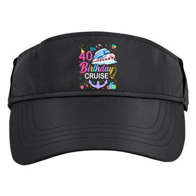 40th Birthday Cruise 40 Years Old Cruising Crew Bday Party Adult Drive Performance Visor