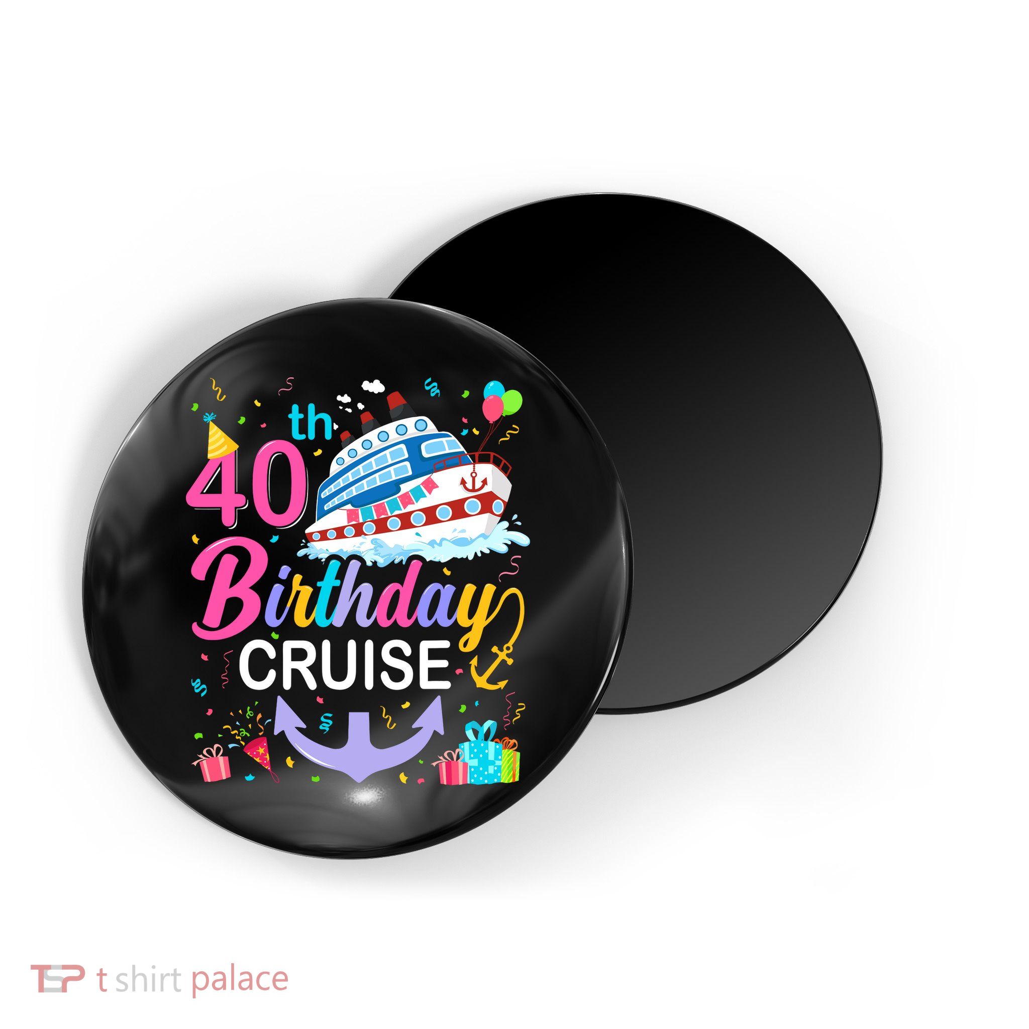 40th Birthday Cruise 40 Years Old Cruising Crew Bday Party Magnet