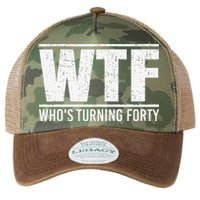 40th Birthday Design WTF Who's Turning Forty Legacy Tie Dye Trucker Hat