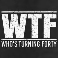 40th Birthday Design WTF Who's Turning Forty Garment-Dyed Fleece Hoodie