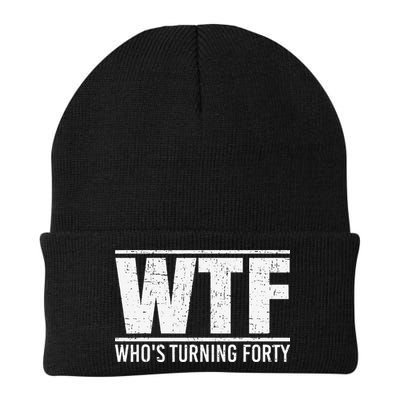 40th Birthday Design WTF Who's Turning Forty Beanie