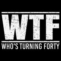 40th Birthday Design WTF Who's Turning Forty 16 in Basic Backpack