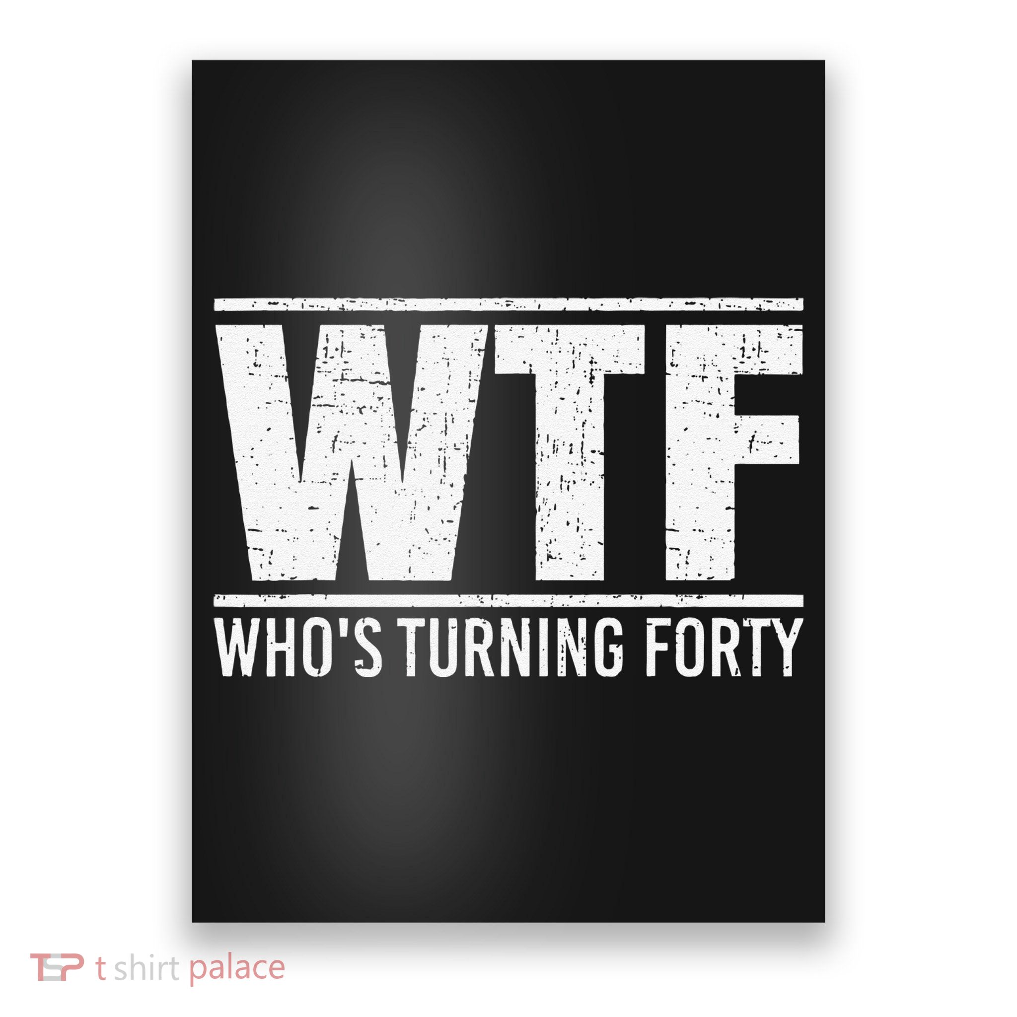 40th Birthday Design WTF Who's Turning Forty Poster