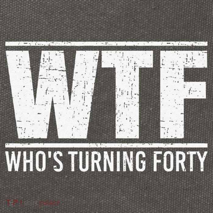 40th Birthday Design WTF Who's Turning Forty Cotton Canvas Backpack