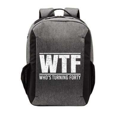 40th Birthday Design WTF Who's Turning Forty Vector Backpack
