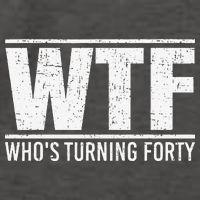 40th Birthday Design WTF Who's Turning Forty Vector Backpack
