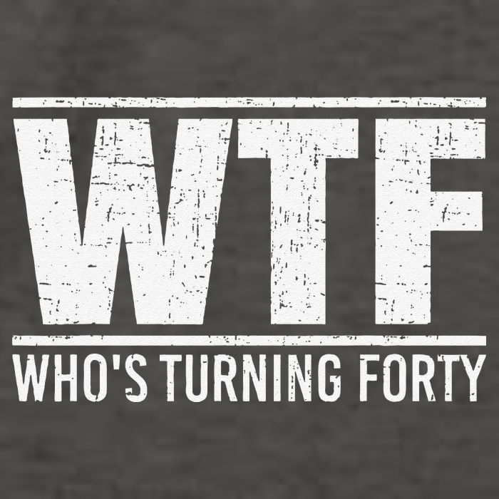40th Birthday Design WTF Who's Turning Forty Vector Backpack