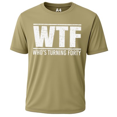 40th Birthday Design WTF Who's Turning Forty Performance Shirt