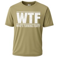 40th Birthday Design WTF Who's Turning Forty Cooling Performance Crew T-Shirt