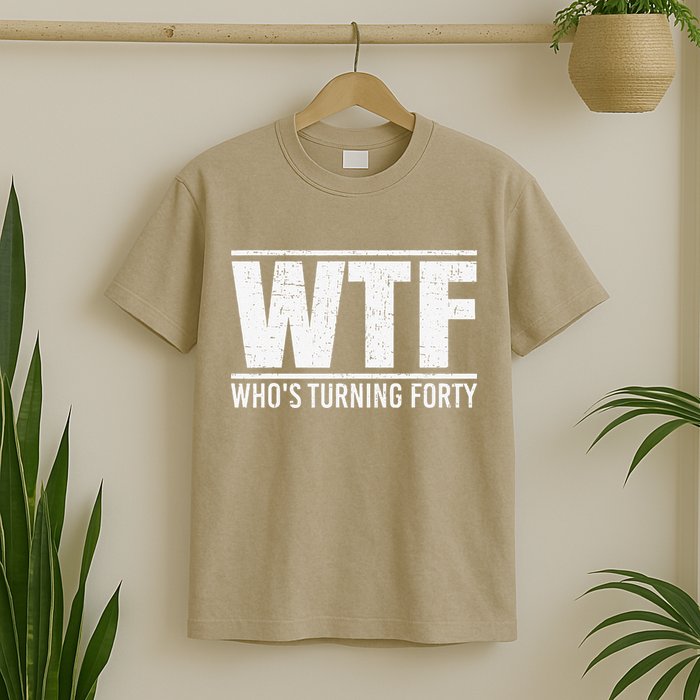 40th Birthday Design WTF Who's Turning Forty T-Shirt