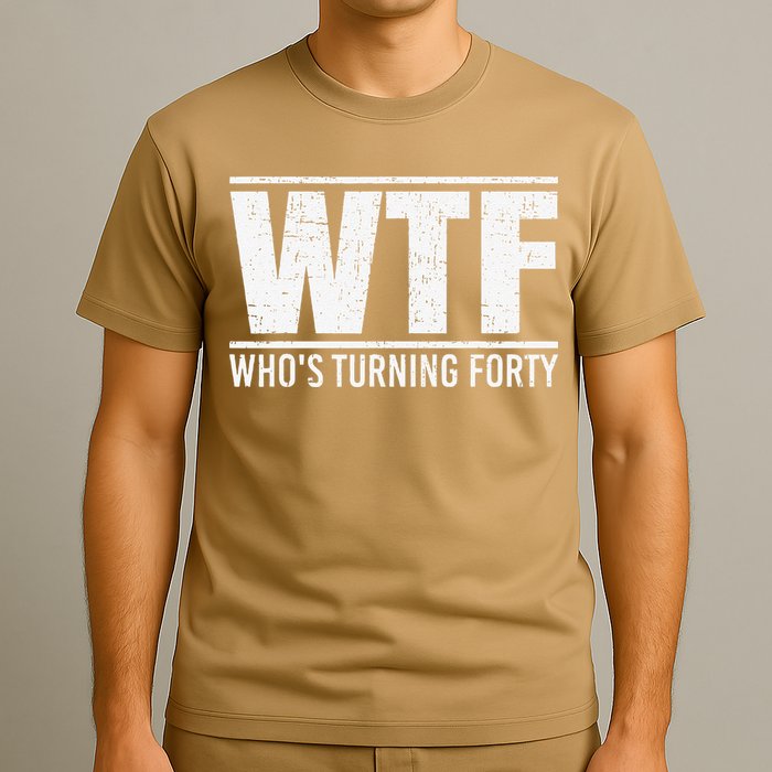 40th Birthday Design WTF Who's Turning Forty T-Shirt