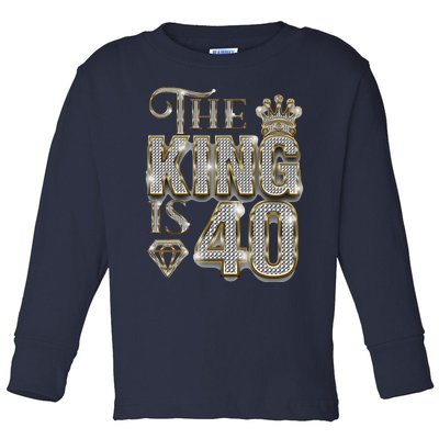 40th Birthday Decorations 1983 Birthday The King Is 40 Toddler Long Sleeve Shirt