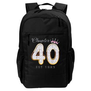 40th Birthday Decorations Chapter 40 EST 1983 Gift For Women Daily Commute Backpack