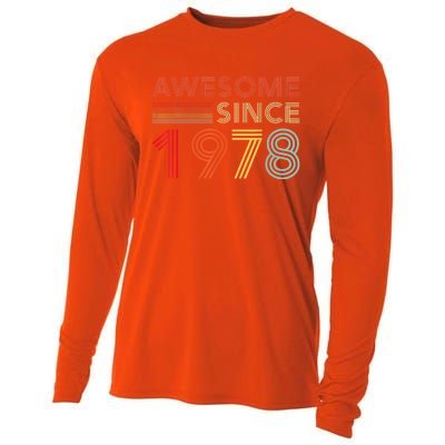 45 Birthday Decorations  Wo 1978 BDay 45th Birthday Cooling Performance Long Sleeve Crew