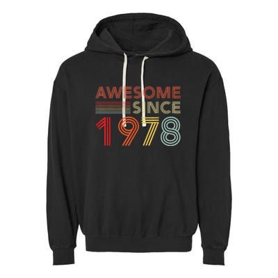 45 Birthday Decorations  Wo 1978 BDay 45th Birthday Garment-Dyed Fleece Hoodie