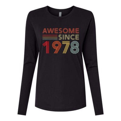 45 Birthday Decorations  Wo 1978 BDay 45th Birthday Womens Cotton Relaxed Long Sleeve T-Shirt