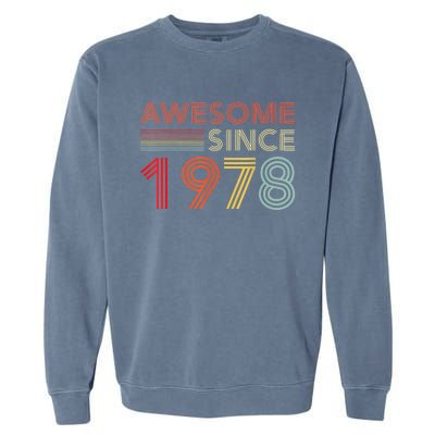 45 Birthday Decorations  Wo 1978 BDay 45th Birthday Garment-Dyed Sweatshirt