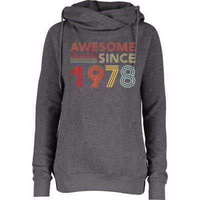 45 Birthday Decorations  Wo 1978 BDay 45th Birthday Womens Funnel Neck Pullover Hood