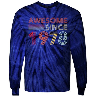 45 Birthday Decorations  Wo 1978 BDay 45th Birthday Tie-Dye Long Sleeve Shirt