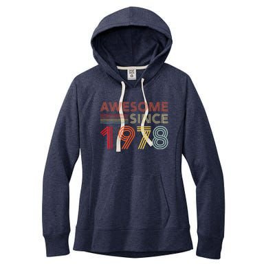 45 Birthday Decorations  Wo 1978 BDay 45th Birthday Women's Fleece Hoodie