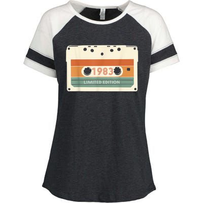 40th Birthday Design – 1983 Cassette Enza Ladies Jersey Colorblock Tee