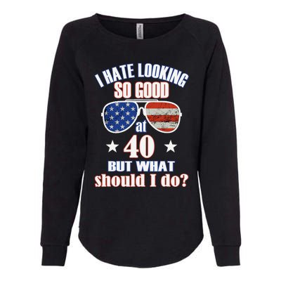 40 Birthday For - 40th Anniversary For Him Her USA Womens California Wash Sweatshirt