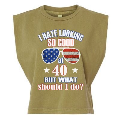 40 Birthday For - 40th Anniversary For Him Her USA Garment-Dyed Women's Muscle Tee