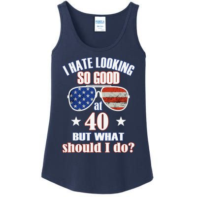 40 Birthday For - 40th Anniversary For Him Her USA Ladies Essential Tank