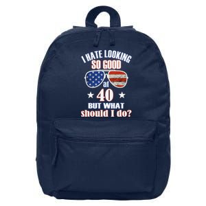 40 Birthday For - 40th Anniversary For Him Her USA 16 in Basic Backpack