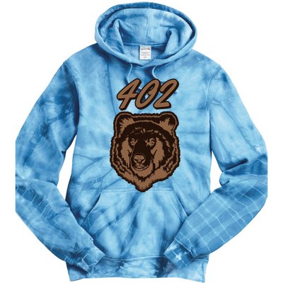 402 Bear Face Fat Brown Grizzly Lover Beartober Week 2024 Tie Dye Hoodie