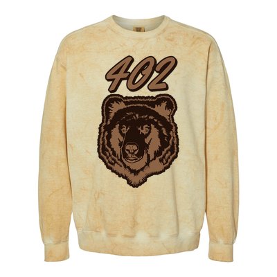 402 Bear Face Fat Brown Grizzly Lover Beartober Week 2024 Colorblast Crewneck Sweatshirt