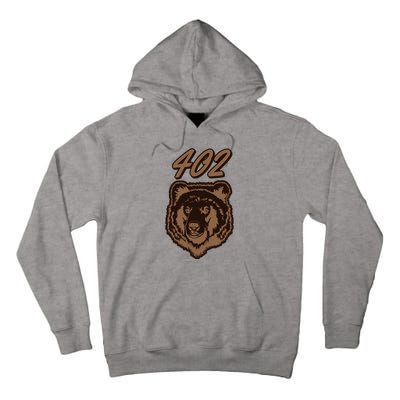 402 Bear Face Fat Brown Grizzly Lover Beartober Week 2024 Tall Hoodie