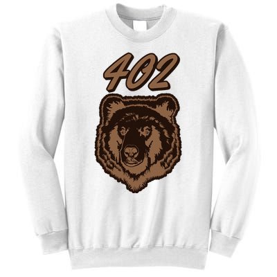 402 Bear Face Fat Brown Grizzly Lover Beartober Week 2024 Sweatshirt