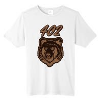 402 Bear Face Fat Brown Grizzly Lover Beartober Week 2024 Tall Fusion ChromaSoft Performance T-Shirt