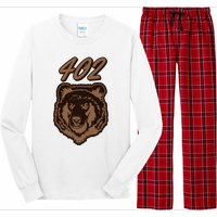 402 Bear Face Fat Brown Grizzly Lover Beartober Week 2024 Long Sleeve Pajama Set