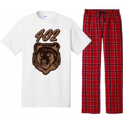 402 Bear Face Fat Brown Grizzly Lover Beartober Week 2024 Pajama Set