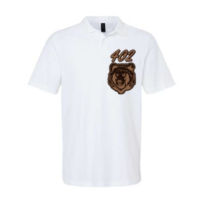 402 Bear Face Fat Brown Grizzly Lover Beartober Week 2024 Softstyle Adult Sport Polo