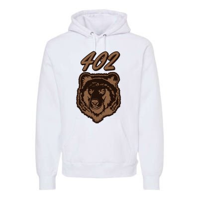 402 Bear Face Fat Brown Grizzly Lover Beartober Week 2024 Premium Hoodie